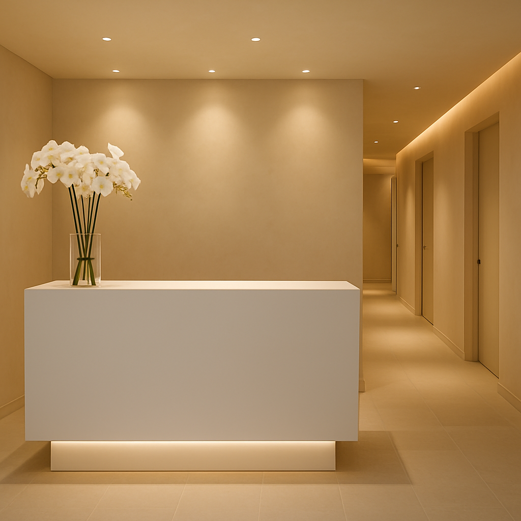 Welcoming reception area at Cheerjet Relaxation Center